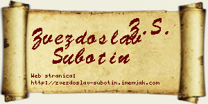 Zvezdoslav Subotin vizit kartica
